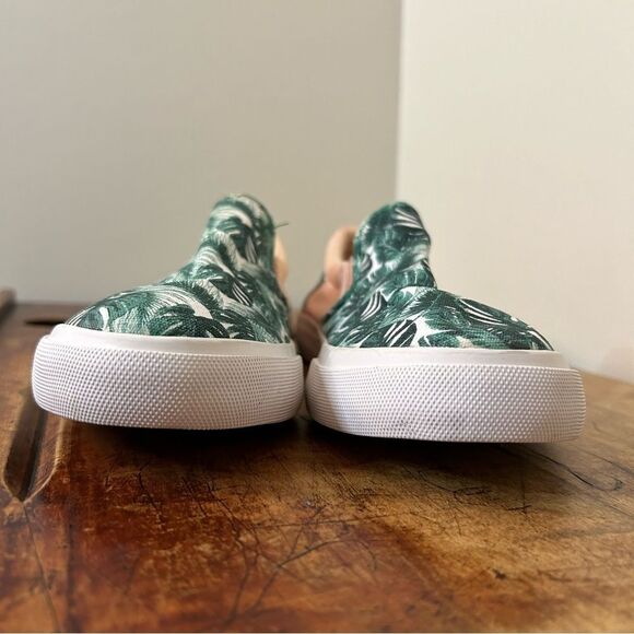 Serra women’s size 8 green & pink tropical print canvas flat shoes EUC - Picture 3 of 11